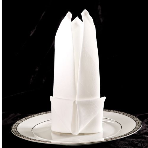 50 NEW WHITE WEDDING COTTON RESTAURANT DINNER CLOTH LINEN NAPKINS PREMIUM 20&#039;&#039;