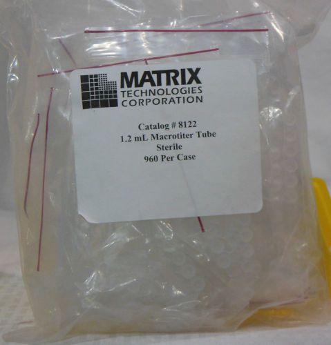 Matrix 8122 1.2mL Macrotiter tube with Cap Sterile 960 Tubes