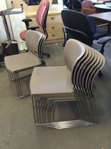 LOT OF 9 STACK CHAIRS by HON OFFICE FURN w/ CHROME SLED BASE