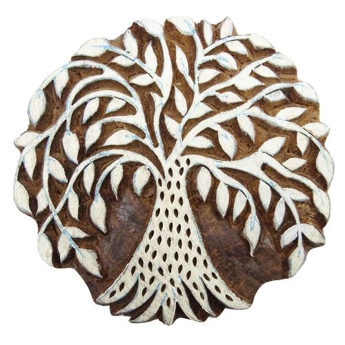 Wooden Printing Block Tree Hand Carved Collectible Pottery Printer Stamp PB2227A