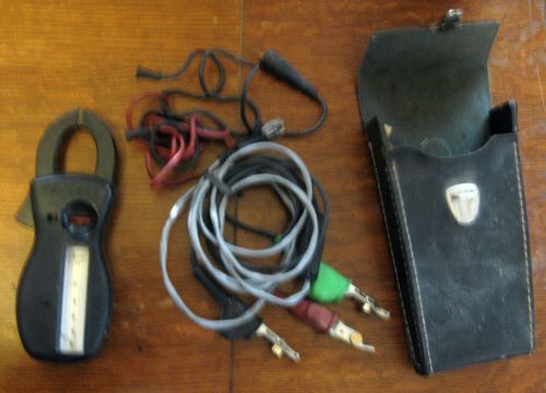 Amprobe clamp meter multimeter used case many leads electrical tester instrument for sale