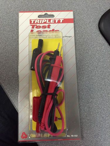Triplett test leads w/ mini-jacks &amp; screw-on clips, 79-153 *new in package* for sale