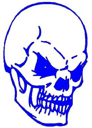 30 Custom Blue Skull Personalized Address Labels