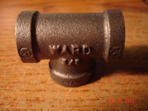 Ward 3/8&#034; Tee, Black Cast Iron