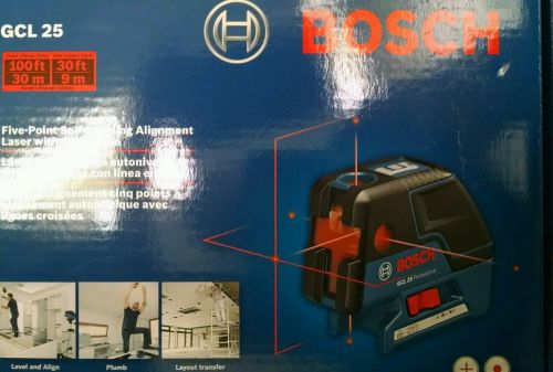 Bosch GCL 25 self leveling alignment cross 5 point laser line