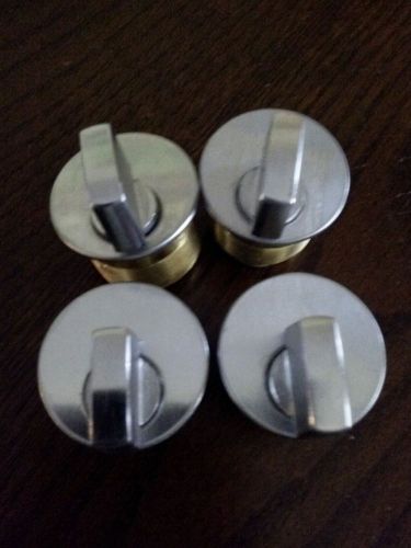 QTY.4 MORTISE THUMBTURNS, 1INCH LONG, SOLID BRASS, SILVER FINISH