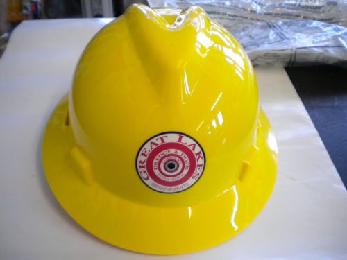 Msa safety works v guard  full brim hard hat,yellow,new for sale