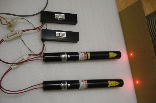2 NEC GLG5261 HILIUM-NEON LASER, 10 MILLIWATT w/ 2 POWER SUPPLY