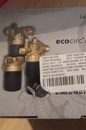 Laing thermotech recirculation pump with timer ecocirc e1-bcanct1w-06 for sale