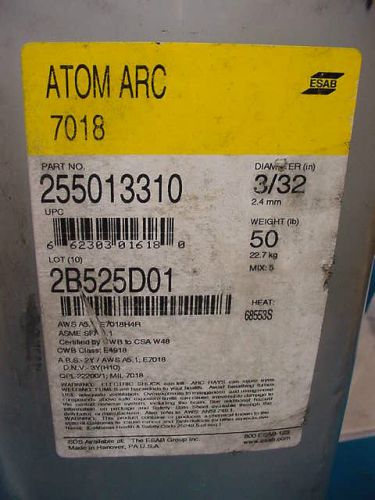 Atom Arc  7018 H4R 3/32&#034; welding rods 50 LB AWS E7018