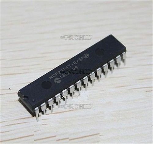 10pcs mcp23s17-e/sp ic i/o expander spi 16b 28sdip new #2997494