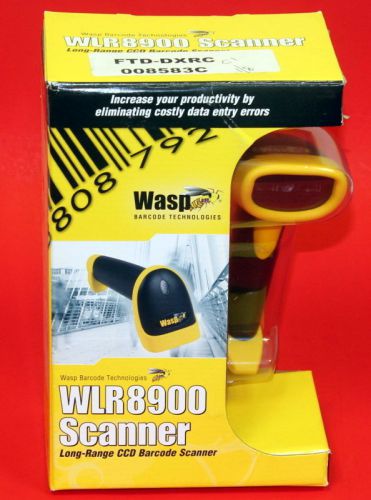New WASP WRL8900 WLR 8905 Long Range CCD Barcode Scanner