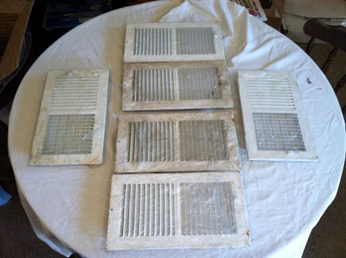 12&#034; x 6&#034; CEILING SUPPLY REGISTERS 6 X 12 WHITE GRILLS ( LOT OF 6 ) HART &amp; COOLEY