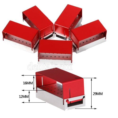 6*dental 1.6mm burs holder block aluminium 20 holes disinfection box autoclave for sale