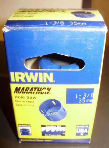 Irwin 1 3/8&#034; hole saw - 35 mm. bi-metal variable tpi new in box. #373138bx for sale