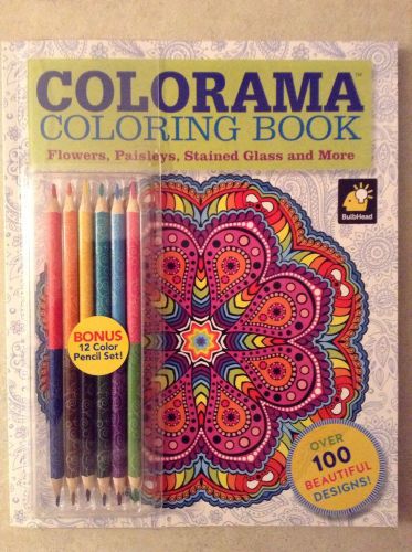 ADULT NEW Colorama Coloring Book Includes Color Pencils BRAND NEW