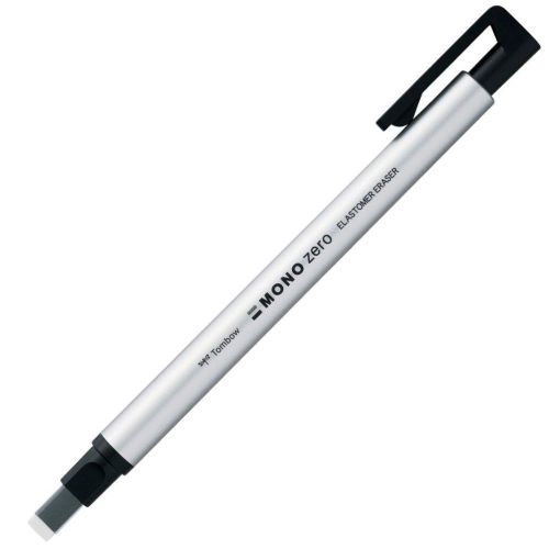 Tombow japan eh-kus04 mono zero eraser square-type#silver+eraser refills/2 tubes for sale