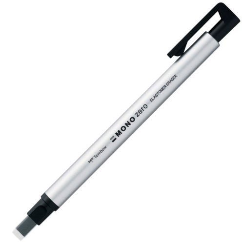 Tombow JAPAN EH-KUS04 Mono Zero Eraser Square-type#Silver+Eraser Refills/2 Tubes