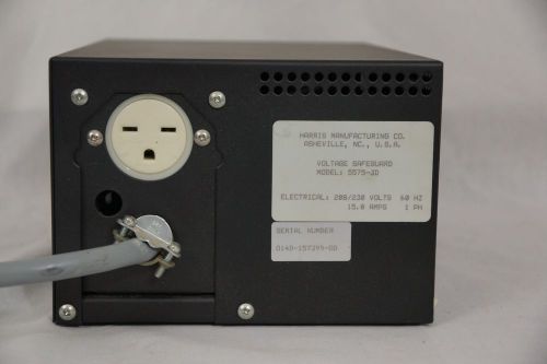 Voltage Safeguard Model: 5575-3D Electrical: 208/230 Volts 60Hz 15.0 AMPS 1PH