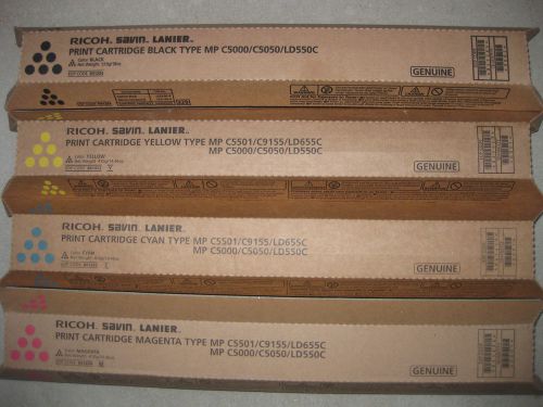 GENUINE RICOH TONER MPC5000/MPC5501 TONER SET CMYK
