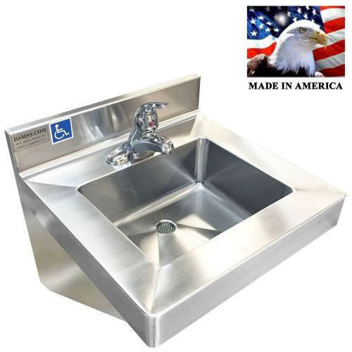 Ada compliant hand sink, single control faucet nsf, etl for sale