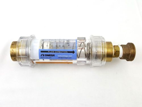 Omega Polycarbonate Flow Meter Up to 10 GPM Liquid Meter Made In USA