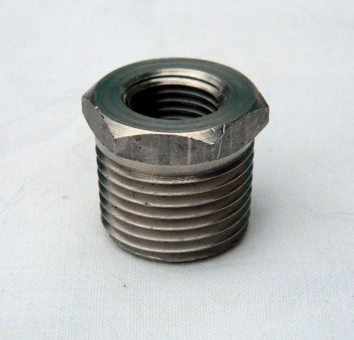 Stainless steel 316 reducing bushing 1/2&#034; mnpt by 1/4&#034; fnpt for sale