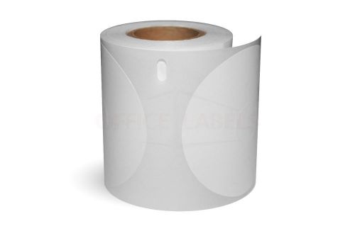 10 Rolls of 30854 Compatible White CD/DVD Labels for DYMO 2-1/4&#039;&#039; diameter