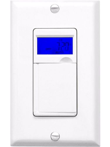 Refurbished enerlites 7-day programmable digital timer switch led display white for sale