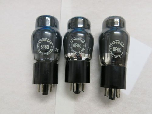 Vintage three of 6F6G Tungsram/Brimar NOS tested tubes