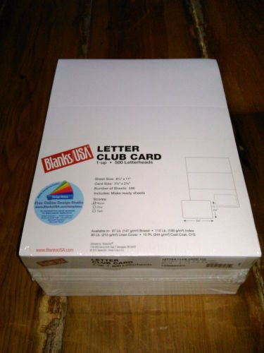 Printable Rounded Card Mailer 500 8.5&#034; x 11&#034; integrated punch out card 67# paper