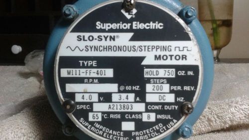 SUPERIOR ELECTRIC SLO-SYN SYNCHRONOUS MOTOR M111-FF-401  !!  FREE SHIPPING !!