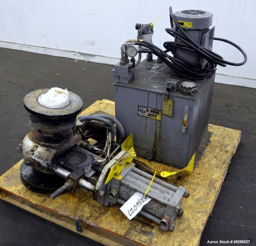 Used- Beringer 4-1/2&#034; Hydraulic Screen Changer, Model CJB450. Includes a 5hp, 3/
