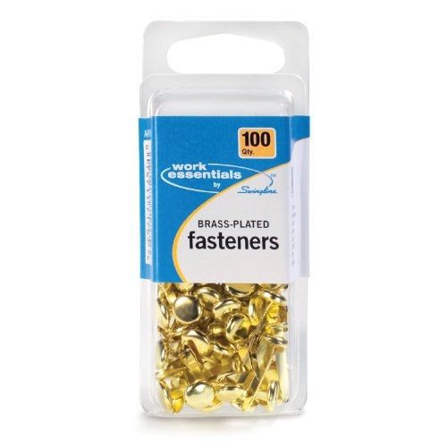 Swingline #3 plated brass fasteners, 100 count (71765) for sale