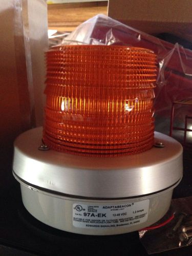 Edwards signaling products (97a-ek) heavy duty strobe, amber 12-48 vdc for sale