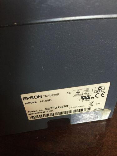 Epson TM-U220B653 M188B with paper and ribbon