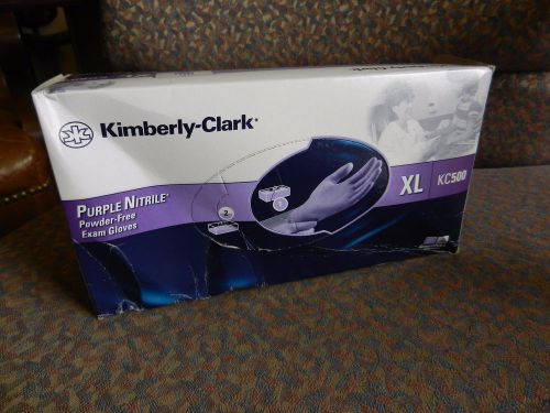 55084 KimberlyClark NITRILE Gloves, X-Large, Purple, 90/BX KC500 Dented Box Sale