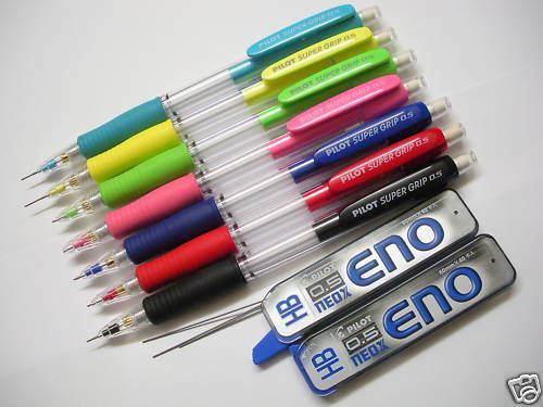 7colour pilot h-185 0.5mm mechanical pencil free pilot hb 80pcs leads(japan) for sale