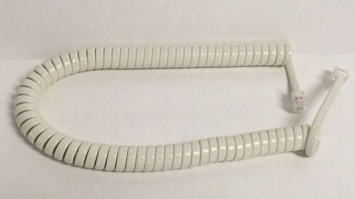 New Universal 9&#039; Handset Curly Cord (off white color)