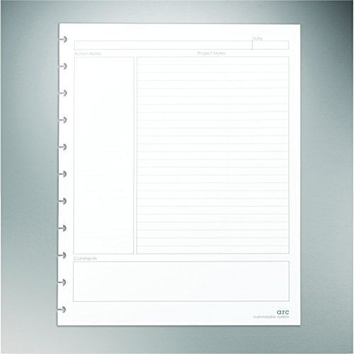 Staples? Arc Notebook Project Planner Filler Paper, Letter-sized, White, 50