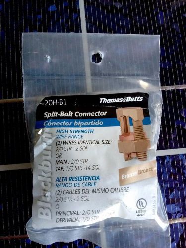 Thomas &amp; betts  blackburn 20h-b1 bronze split-bolt connector for sale