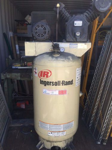 Ingersoll rand 7-1/2hp vertical electric air compressor, 24cfm, 2 stage 2475n7.5 for sale