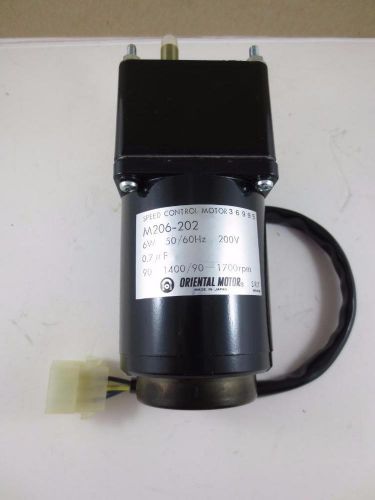 Oriental Motor M206-202 Speed Control Motor 6W 200V 50/60Hz 90 1400-90 1700 RPM