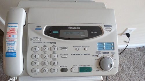 Panasonic KX-FP101 Fax Machine Copy Phone TelePhone Office Operating Instruction