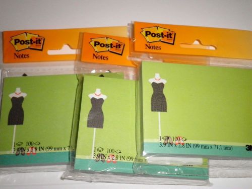 300 Post-it Sticky Notes pad 100 sheets 3.9&#034;x2.8&#034; Fashionista, shopping business