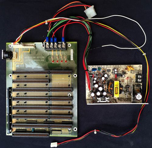 Isa passive backplane (6+2 slots) with 24 vdc power supply for sale