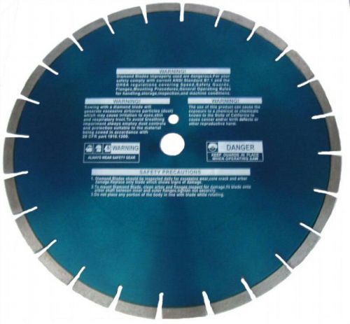 12&#034; X .375 Diamond blade 4 overlay available in v-shaped or flat segment pattern