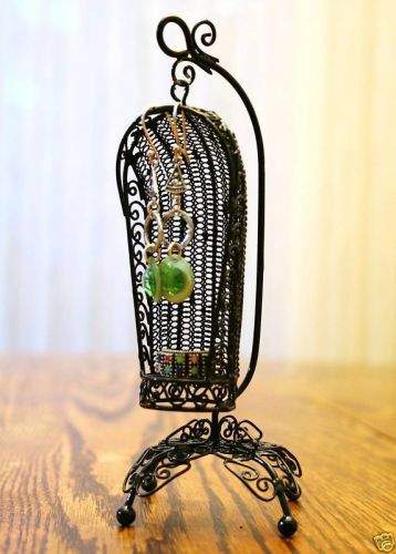Black metal jewelry display 6-2/3 inch hanging chair for sale
