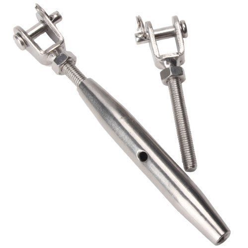 304 Stainless Steel European Style Closed Body M6 Jaw Turnbuckle