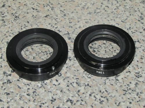 ++ TWO 1 1/2&#034; 1.25X OPTICAL GLASS /LENSES
